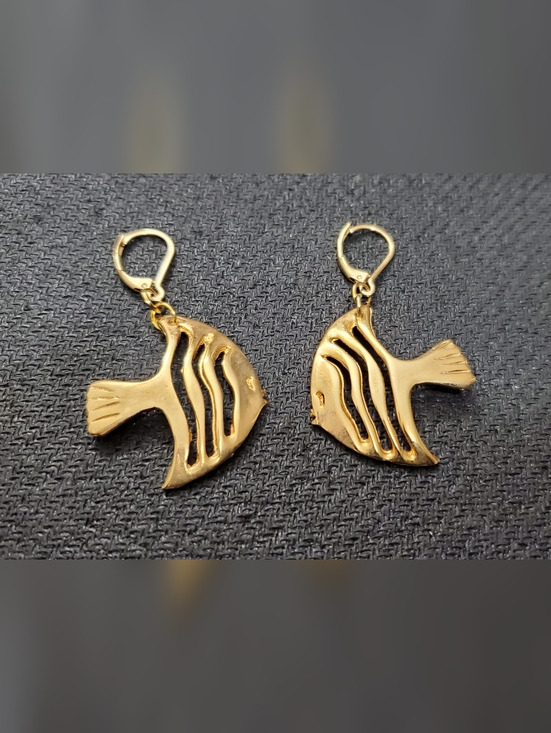 Vintage Jewelry - Vtg. Angel Fish Dangle Earrings